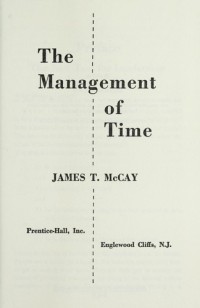 Image of THE MANAGEMENT OF TIME